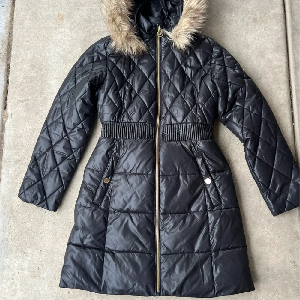 Michael Kors Women's Fuchsia Puffer Jacket - Picture 2 of 16